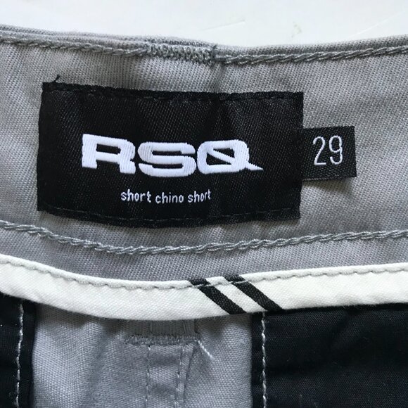 NWT RSQ Short Chino Shorts Mens 29 Gray 7" Inseam Well Above the Knee Cotton NEW - Picture 7 of 12